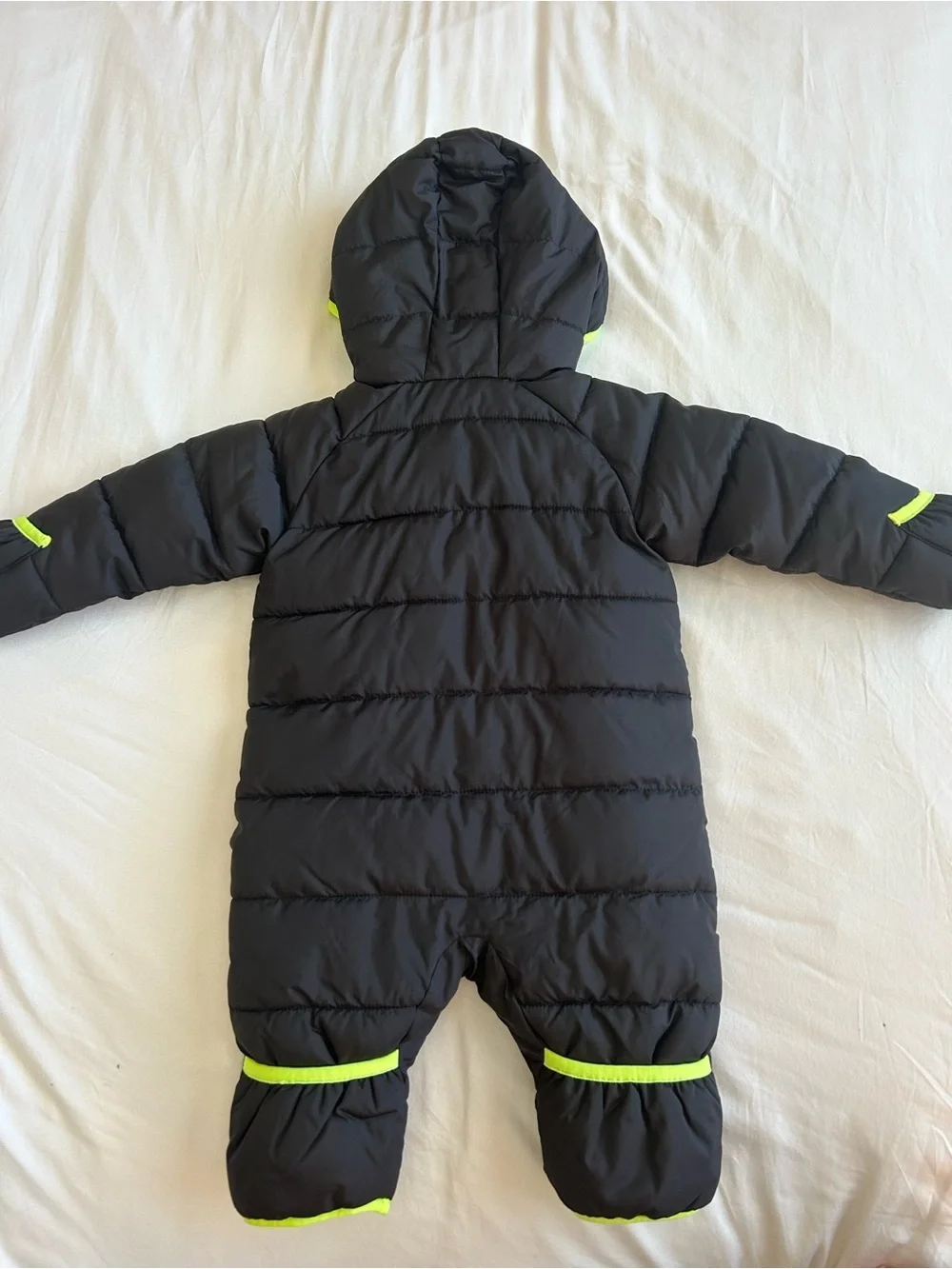 Nike | NWOT | Black One-Piece Snowsuit with Neon Yellow Trim | 6m